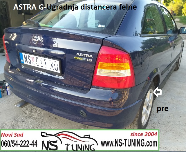 astra g 2002 2003 godiste distanceri felne 4x100 20mm ugradnja novi sad beograd ns tuning servia auto srafovi